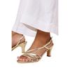 Womens/Ladies Mykonos Multi Strap Low Block Heel Sandals