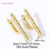 Роскошные Латунные Застежки-Крючки для Серег с Покрытием 18K Золотом, Материалы для Изготовления Серёг, Для DIY Серёг, Изготовления Украшений, Фурнитура