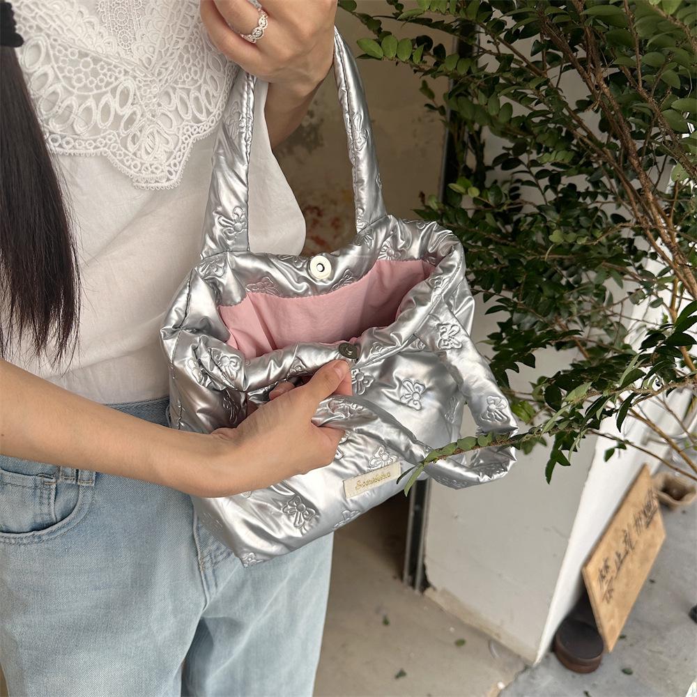 49221 Стеганая симпатичная маленькая квадратная сумка для завтрака и покупок