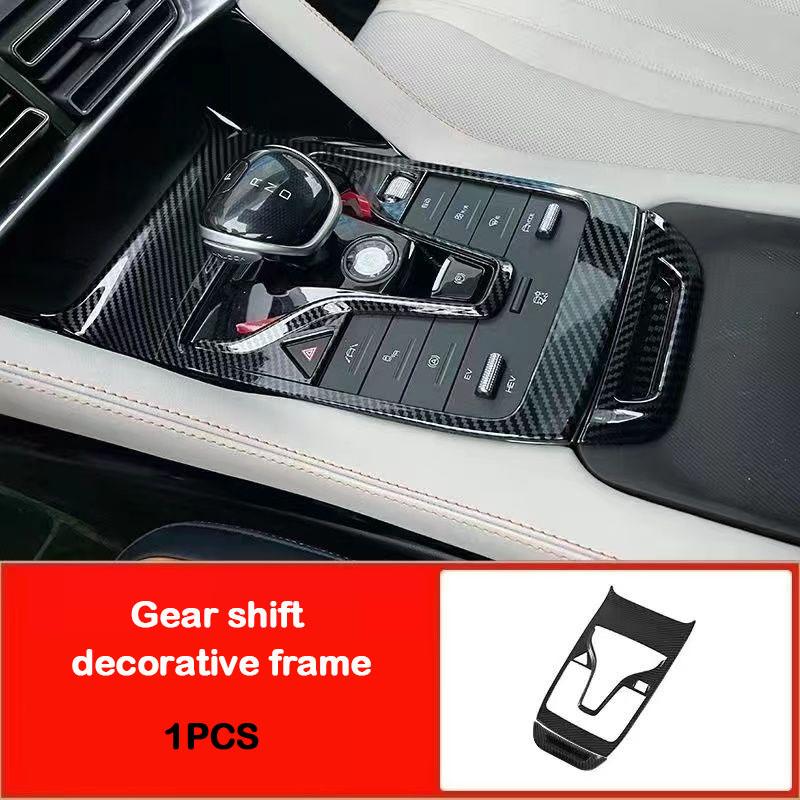 For BYD Song Plus DMI EV Interior Carbon Fiber Pattern Decorative Frame Cover Interior Modification Stickers Auto Accessories