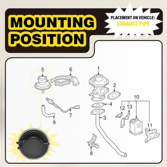 Vacuum Solenoid Modulator EGR Valve FOR Toyota TACOMA 1995 1996 97-2004 EOOH