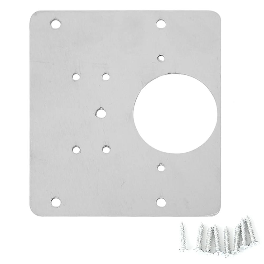 1-10Sets Stainless Steel Hinge Repair Plate Kits Cabinet Door Hinges Mounting Tool with Screw Flat Fixing Brackets Hardware Tool