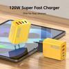 Быстрое зарядное устройство для телефона 120 Вт, настенный адаптер USB Type-C с поддержкой PD для iPhone 16/15/13, Xiaomi 14, Huawei, Redmi, OnePlus
