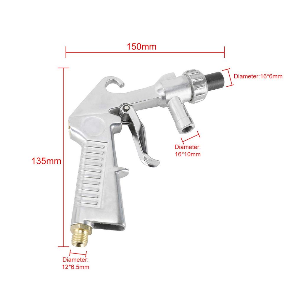 Комплект для пескоструйной обработки с воздушной сифонной подачей, насадка для пистолета, абразив для удаления ржавчины с 4 керамическими насадками для пескоструйной обработки кабины
