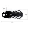 1 Pair Cycling Folding MTB Bike Black Metal Bicycle Foot Pegs Rear Seat Bike Pedals Footrests