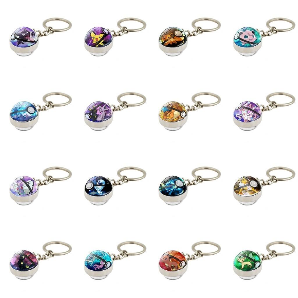 Очаровательный брелок из цинкового сплава с Пикачу и хрустальным стеклянным шаром для поклонников аниме и коллекционеров