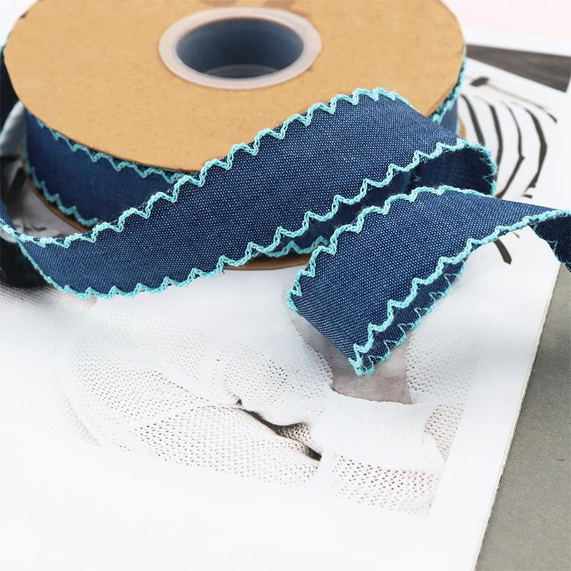 2 м Джинсовая лента с аккуратными краями для DIY, легко режется, винтажная ткань, прочные аксессуары, прочная, с крючками, гибкая