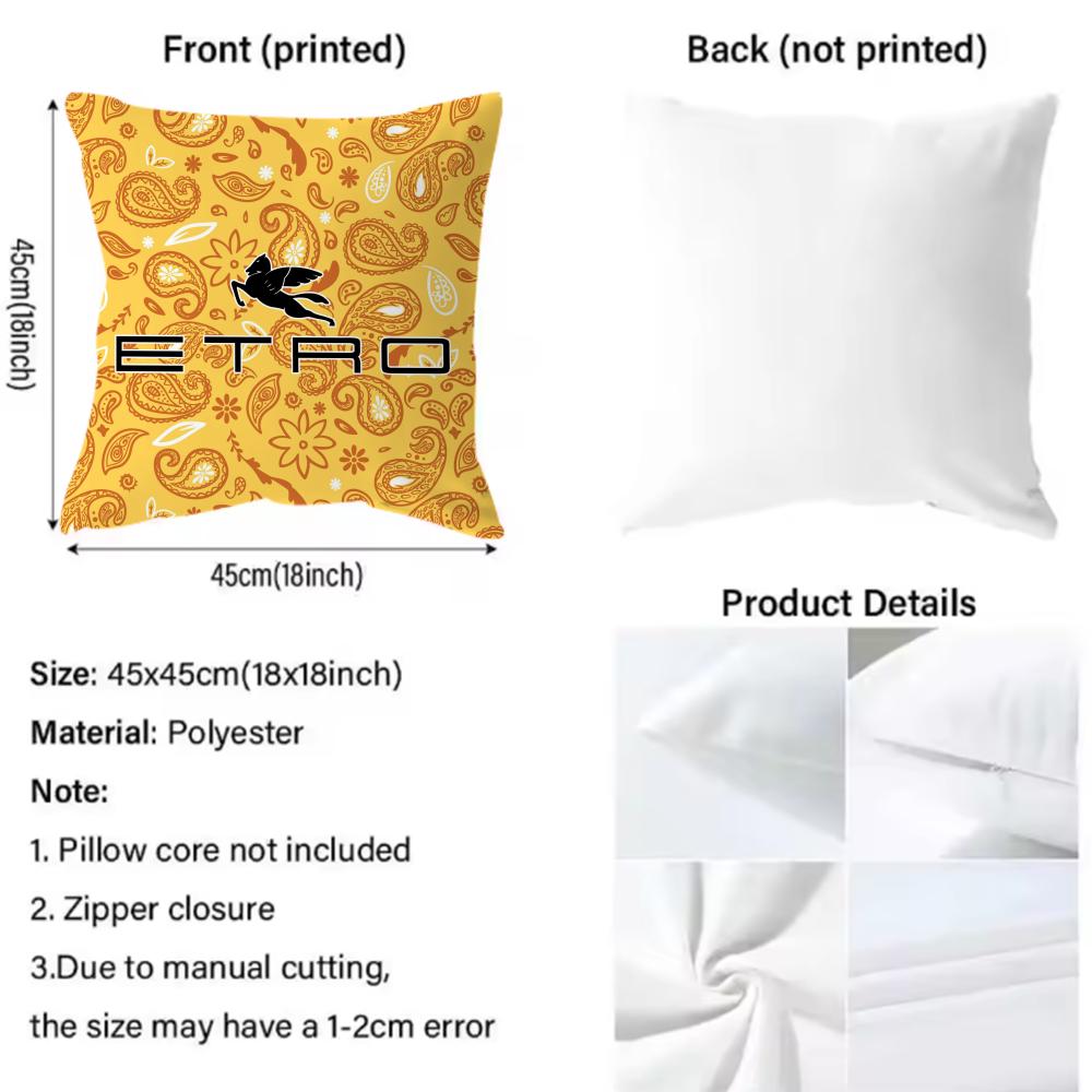 Милая наволочка Etro с принтом, удобная, двусторонняя, идеально подходит для автомобиля, дивана, спальни и многого другого