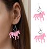 Милые серьги-единороги, акриловые пони, серьги-подвески в виде сердца, модная бижутерия, уникальные аксессуары для женщин и девушек