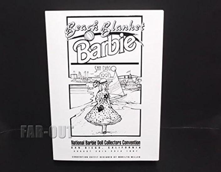 barbie Пляжное одеяло Классическая пляжная мода Черное платье Кукла Кукольная конвенция 1997 Ограниченный памятный выпуск