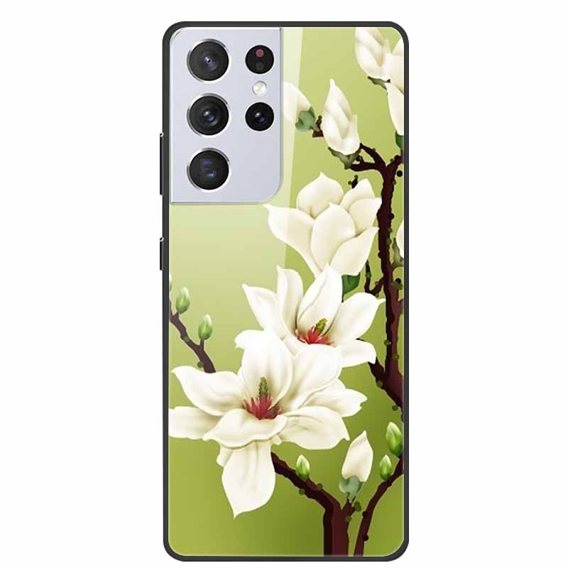For Samsung Galaxy S25 Ultra Tempered Glass Case Back Cover Hard Phone Cases for SamsungS25 ULTRA Fundas Fashion Protector Coque