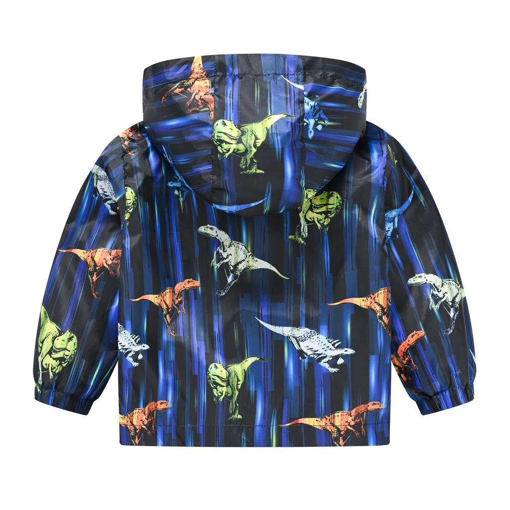 Легкая модная куртка для мальчиков и девочек, повседневная куртка с капюшоном и принтом от ветра для маленьких детей