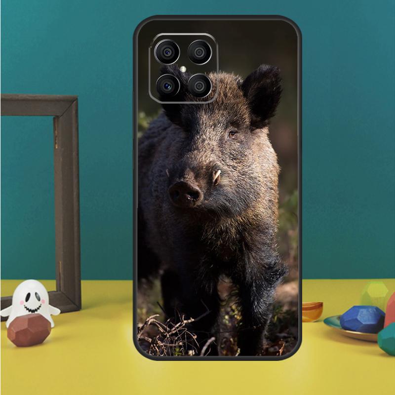 Чехол с рисунком кабана и свиньи Коричневый Fundas для Huawei P20 P30 P40 P50 Pro Lite P Smart 2019 Nova 5T 9 Honor X7 X8 X9 50
