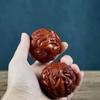 Желтые палисандровые шары для массажа здоровья по знаку зодиака - Ручные фитнес-игрушки, вырезанные из цельного дерева