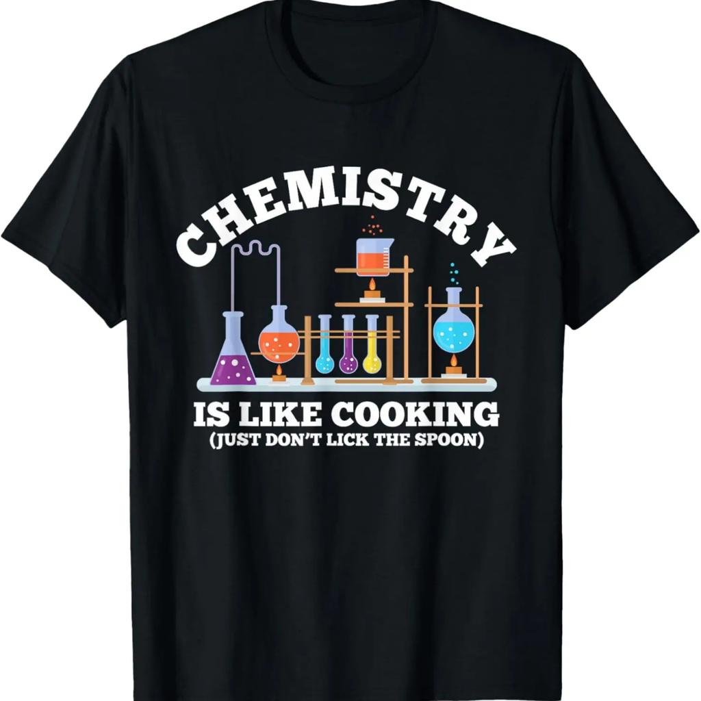 Science Humor Chemistry Is Like Cooking don't lick the Spoon T-Shirt