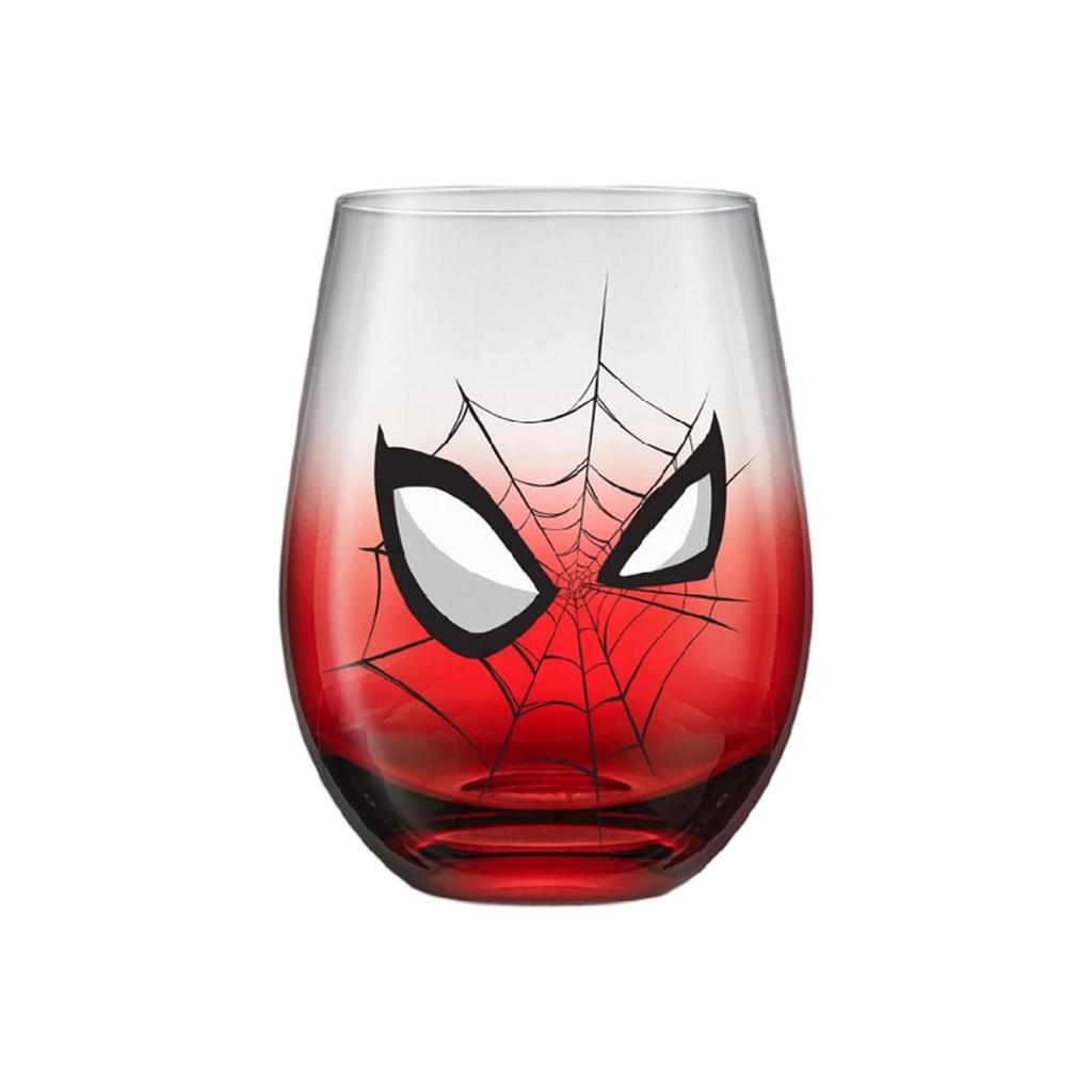 19oz Stemless Glass Tumbler Featuring Web Pattern and Eye Design Suitable for Everyday Use and Various Beverages Durable and Stylish Drinkware