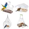 Bird Feeder With Suction Cup&Stand Hanging Acrylic Transparent House Feeding Cage For Home Window Glass Bird Food Container New