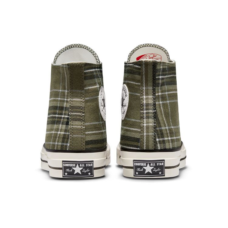 Converse Chuck 70 High Desert Tartan — практичные кроссовки унисекс Green Egret Black A03915C