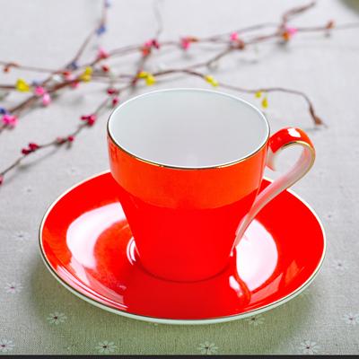 220ML, colorful bone china coffee cup and saucer set, nespresso cup set, tazas cafe termos coffee mug, Cappuccino cup set