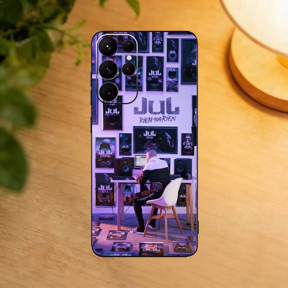 Чехол для телефона Rapper JuL C'est Pas Des Lol для Samsung S25,24,21,22,23,30,Ultra,20,Plus,Fe,Lite,Note Мягкое черное покрытие