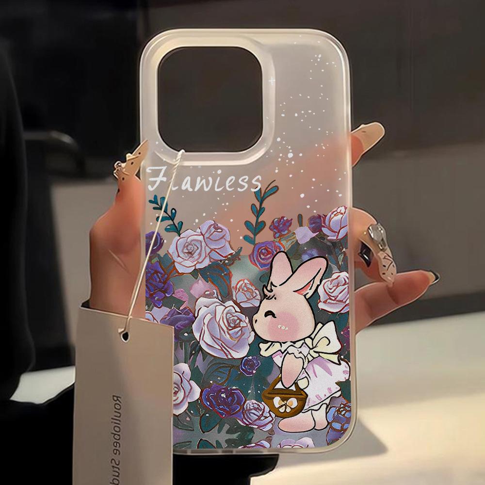 Чехлы для мобильных телефонов iPhone 11 13 15 Pro Max 12 14 Pro Max Чехол для iPhone 16 15 Plus 13 Pro 12 Mini 13 Mini Матовая текстура Нарисованные мультяшные цветы