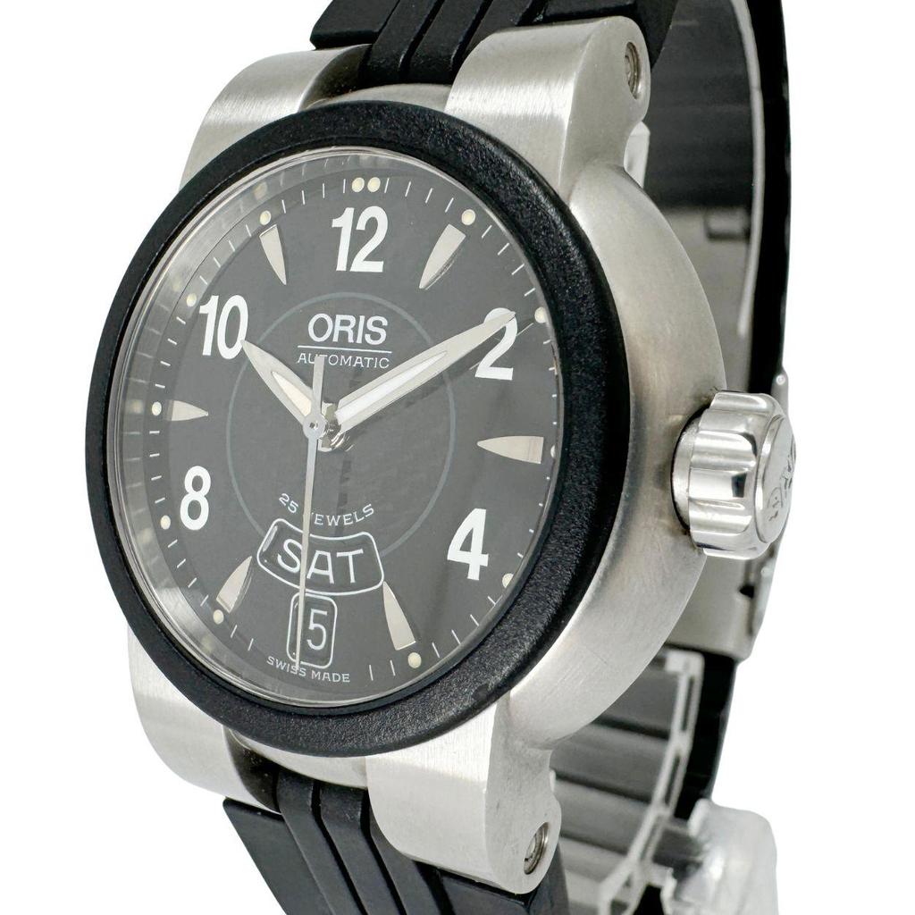 Б/у [ORIS TT1 Day Date] 7523-44 Б/у мужские часы с автоподзаводом черный циферблат A класс
