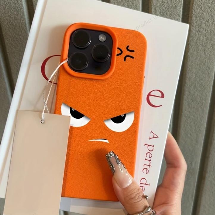 Забавный чехол для телефона с рисунком личи 'Разозлись' для iPhone 17 16 15 14 13 12 11 Pro Max Air 16e Plus X XR XS Ударопрочный мягкий чехол