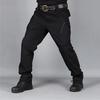 Western Cool Style Men Zip Sports Solid Color Outdoors Tactical Pockets Cargo Pants Work Trousers