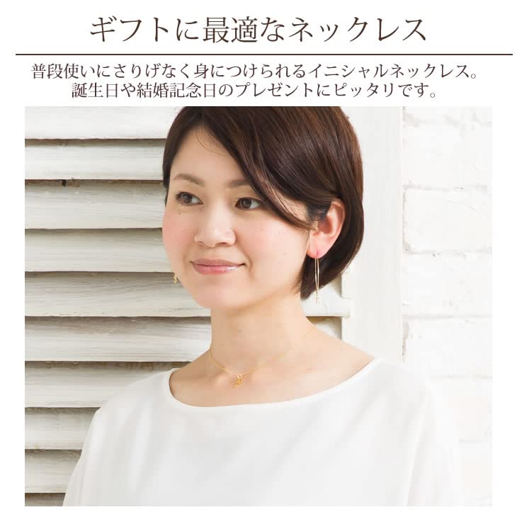 Ожерелье с буквой K Цепочка из золота 14KGF Гипоаллергенный Алфавит [Аксессуары Соль] Женское