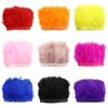 2Meters Fluffy Marabou Feather Trim Trims Fringe 6-8" White Black Turkey Feathers Decor Clothes On Tape Crafts Ribbon Decoration