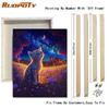 RUOPOTY Frame Diy Painting By Numbers For Adults Cat Animals Picture With Numbers Starter Kits Easy Paint Diy Gift For Home Decors
