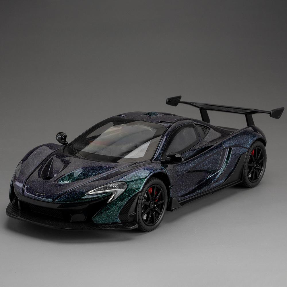 Новый 1:24 MCL P1 Butterfly Door Четырехколесный спортивный игрушечный автомобиль Миниатюрная модель литой под давлением супер спортивный автомобиль с инерционным механизмом Звук и свет Детский подарок