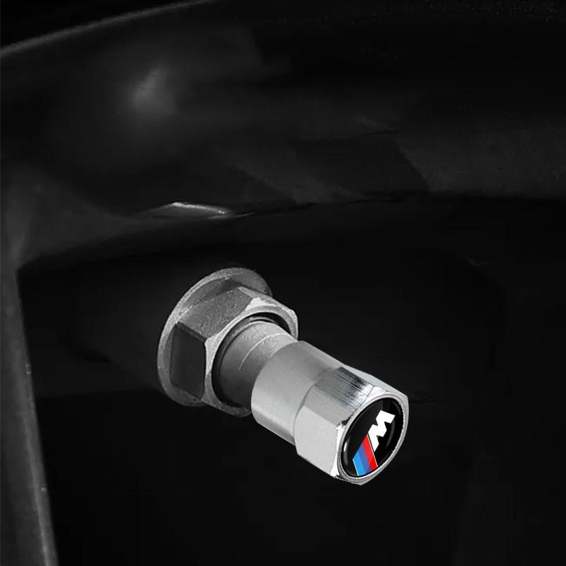 4Pcs M LOGO Car Valve Stem Caps Cover Waterproof Car Accessories For BMW E53 E70 E71 E72 E83 X1 X2 X3 X4 X5 X6 X7 E84 F48 F49 F39 F25