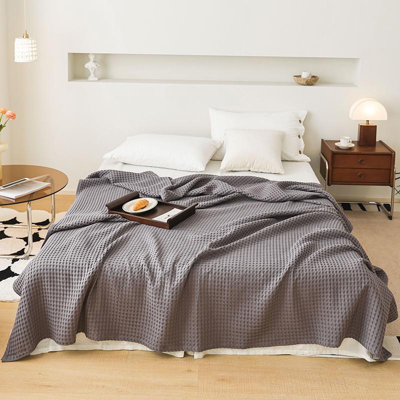 Летнее 3D вафельное покрывало из чистого хлопка, тонкое стеганое покрывало, вязаное покрывало для дома, отеля, покрывало для дивана, пледы