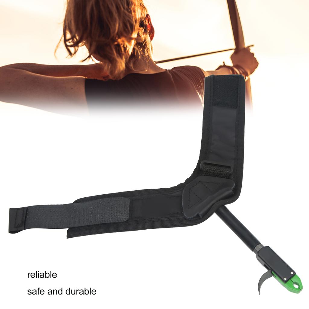 Bow Caliper Release Aid Aluminum Alloy Neoprene Wrist Strap Archery Accessories for Hunting