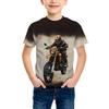Футболка для мальчика-мотоциклиста 3D-печать для мальчика 2-10 лет Короткий рукав Летний модный топ Уличный стиль