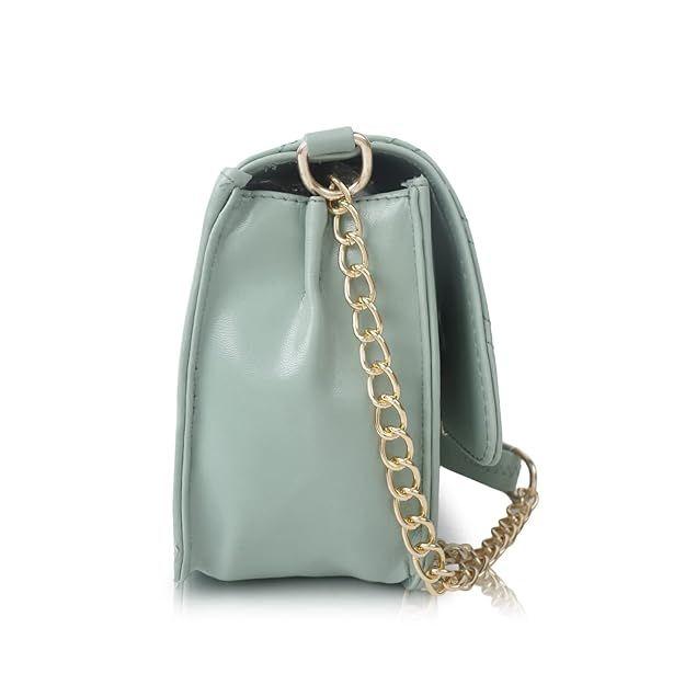Leather Stylish Fancy Chain Strap Crossbody Slingbag For Women