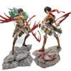 Аниме Атака Титанов Фигурка Shingeki no Kyojin Леви Микаса Аккерман ПВХ Фигурка Действия Игрушка GK Статуя Активности Модель Коллекционная Кукла