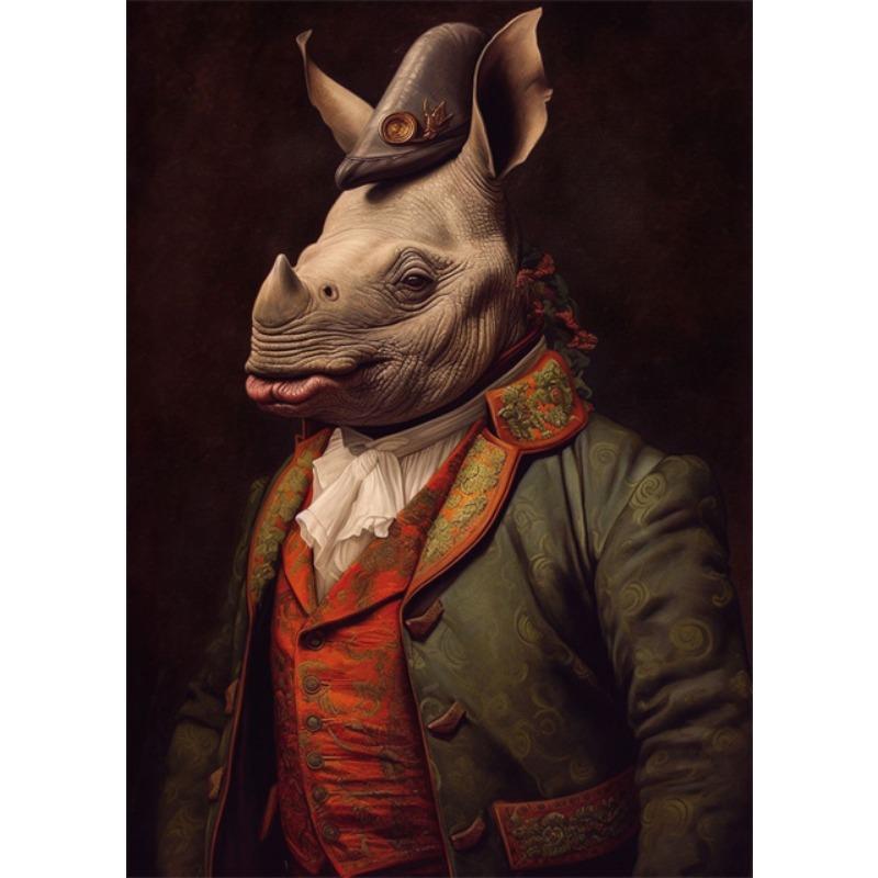 Благородные Портреты Животных Холст Принты Постеры Винтажные Смешные Животные Фреска Холст Настенное Искусство Картины для Украшения Гостиной