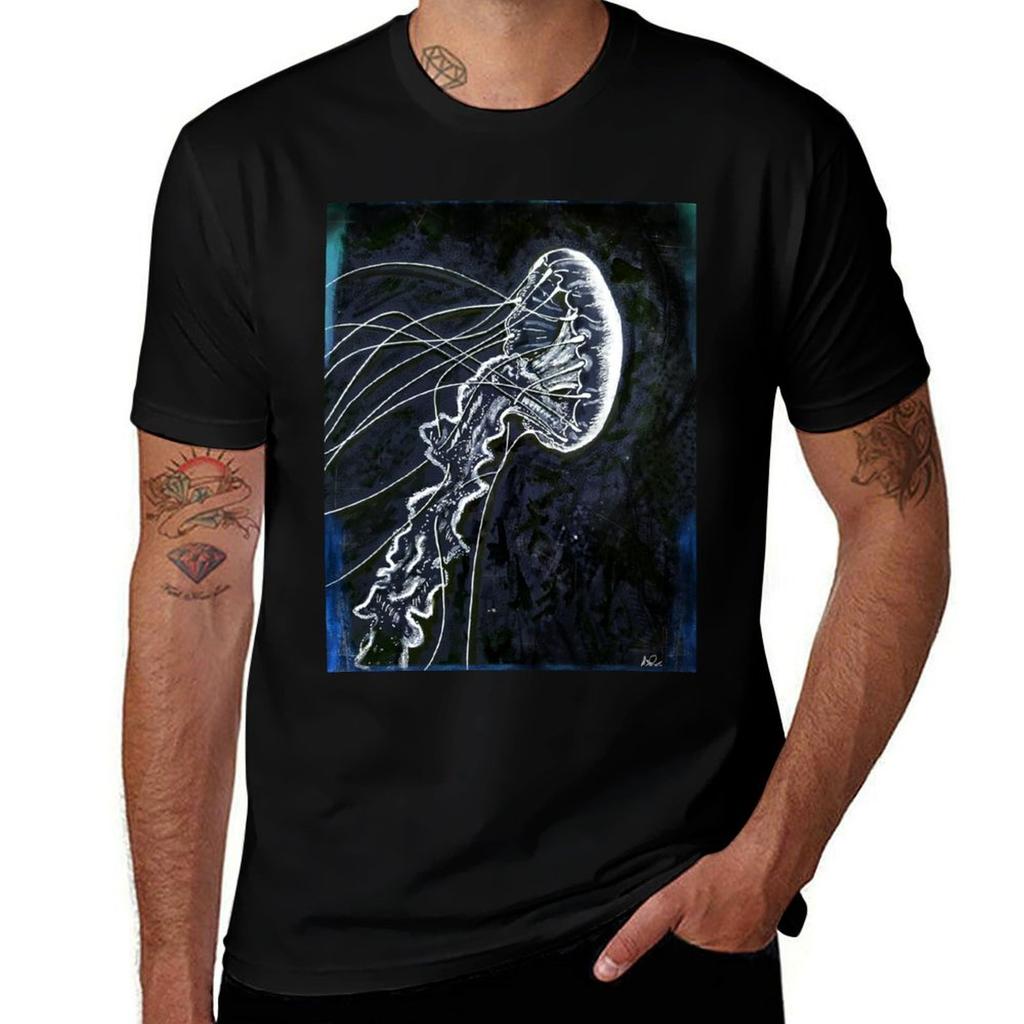 Glowing Jellyfish Tshirt Summer Casual Loose Tshirt