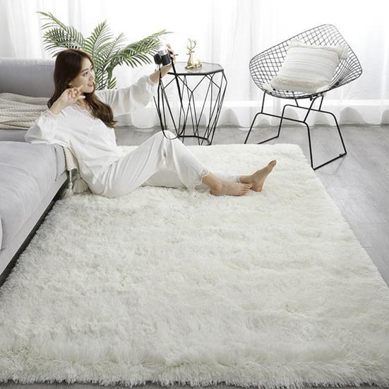 Yousheng Fluffy Floor Mat Plush Area Rug with Non-slip Backing Shaggy Fuzzy Bedroom Carpet Bedside Rug for Nursery Playroom Living Room Dorm