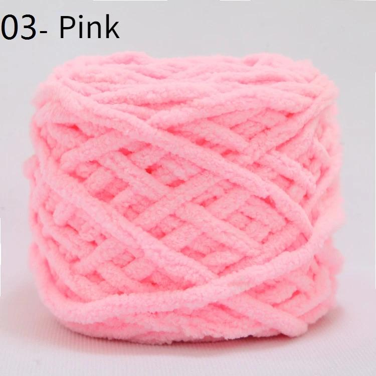 100g/bola chenille tricô fio macio linha tira de gelo fio de algodão fio de lã diy para a mão tricô cachecol grosso