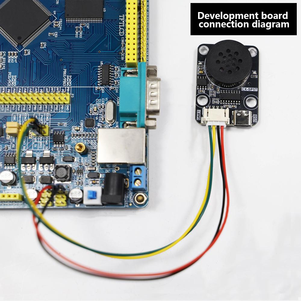 Модуль воспроизведения голоса MP3 DC 3.3-5V, интеллектуальное голосовое вещание MP3, управление через последовательный порт UART, карта TF для Arduino