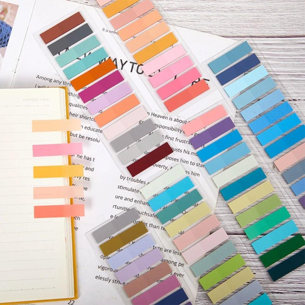 Morandi Color Sticky Notes PET Material Index Tabs Convenience Sticker Index Sticker Notes Taking