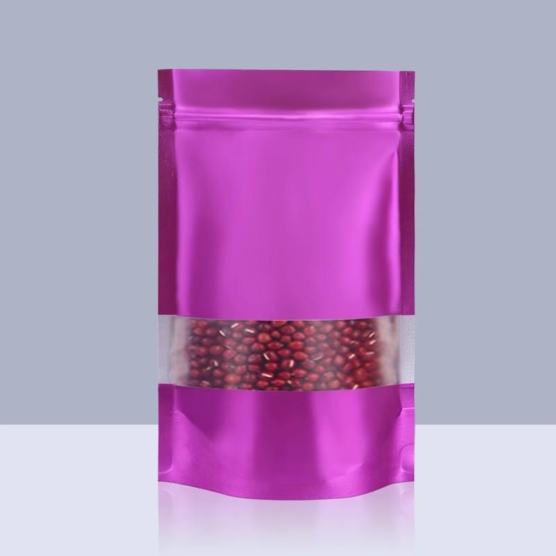 100 шт., самонесущий мешок из алюминиевой фольги с цветным окном, толстый водонепроницаемый герметичный пакет, упаковочный мешок для сухофруктов, закусок