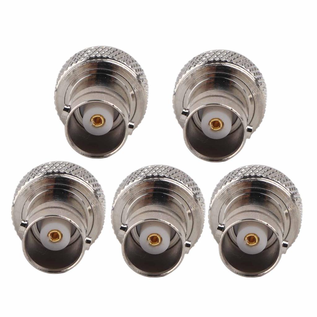 5 шт. коаксиальный адаптер, никелированная латунь, контакт BNC (мама) к SMA (мама), РЧ-разъем