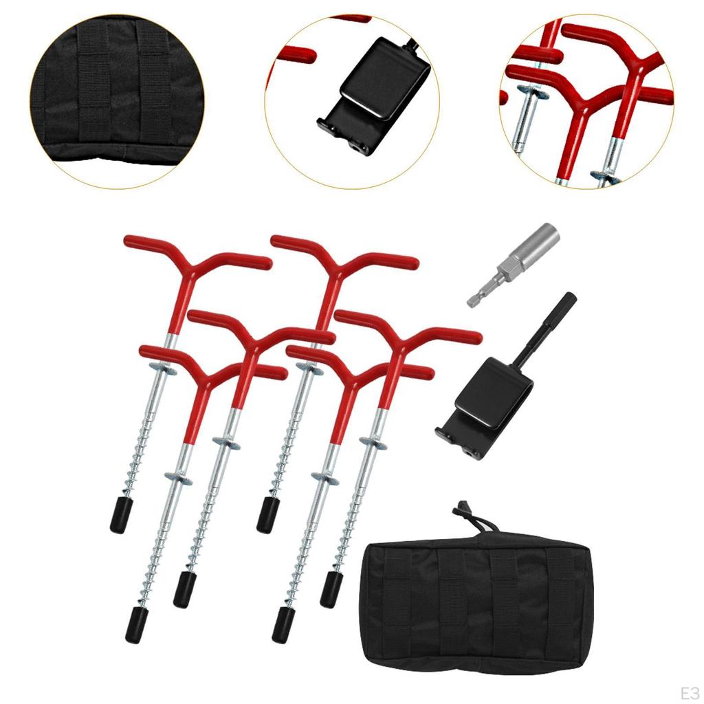 Адаптер для сверла Ice Anchor Drill, 6 шт.. Якоря для рыбалки Резьбовые колышки для палаток Прочное укрытие