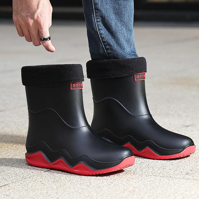 British Short and Medium Rain Shoes Chelsea Wading Boots Men's New Non-slip Rubber Boots Men's Outer Wear Shoes Fishing Shoes