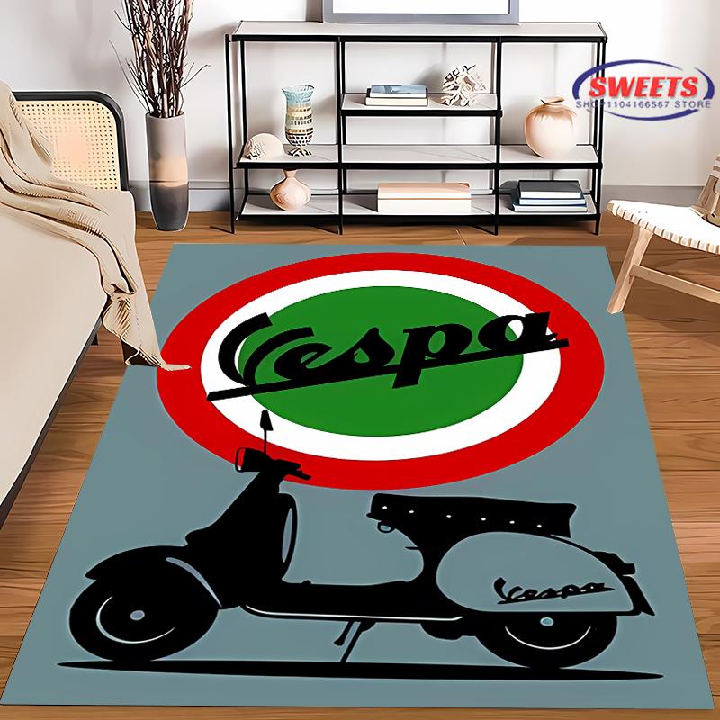 V-Vespa M0t0 3D Printing Carpet for Living Room Bedroom Hallway Long Strip Anti-slip Soft Area Rug, Sofa Doormat Home Decor Mat