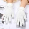 Winter Knit Gloves Plus Thick Fleece Lined Warm Cycling Gloves For Outdoor